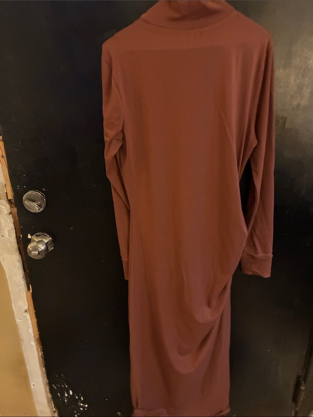 Athleta Industry Rust-Brown Turtleneck Maxi Dress M - Picture 4 of 4